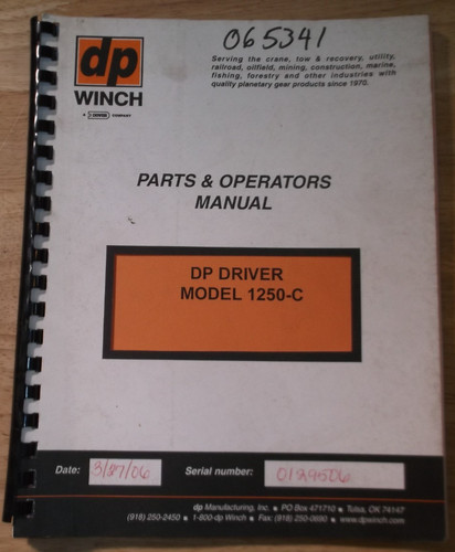 Winch 1250 dp - dp, driver