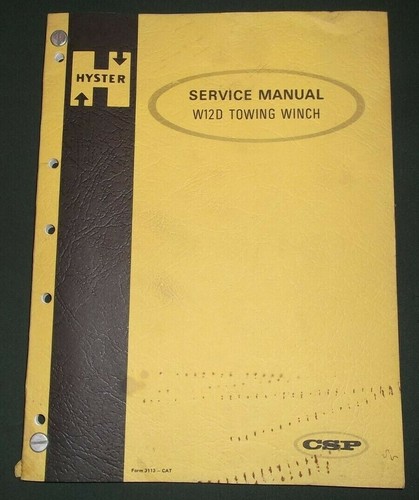 Hyster w12d towing winch - towing,