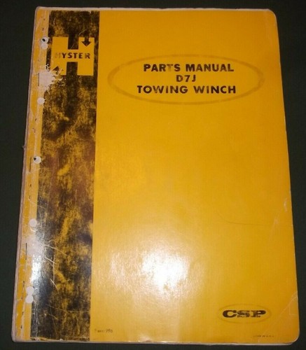 Hyster d7j towing winch parts - d7j,