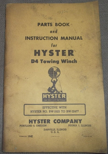 Hyster winch parts book - hyster,