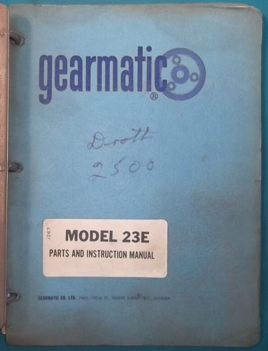 Gearmatic 23e hydraulic - 23e, winch