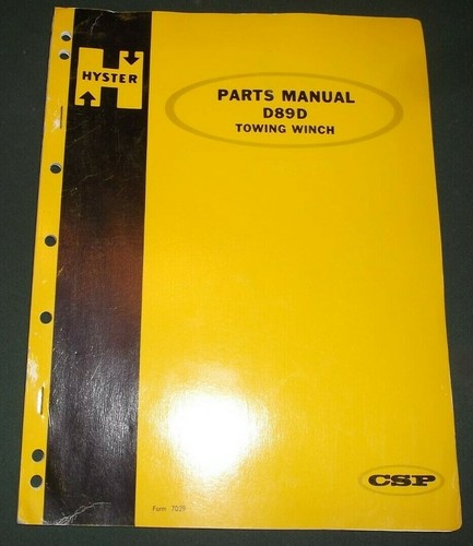 Hyster d89d towing - d89d, winch
