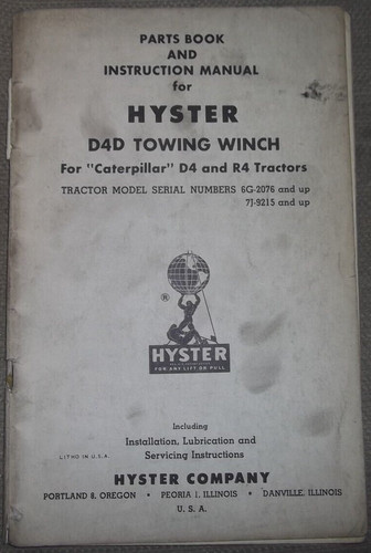 Hyster d4d towing - d4d, parts