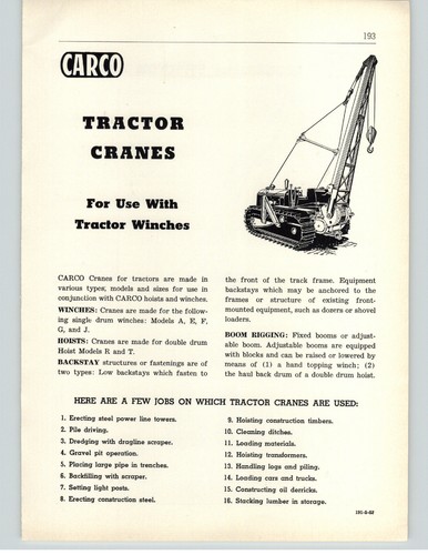 1956 paper carco tractor - 1956,