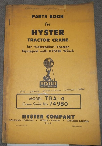 Hyster tba caterpillar - hyster,