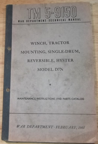 Hyster d7n towing winch for - hyster,