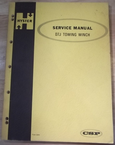 Hyster d7j towing - hyster,