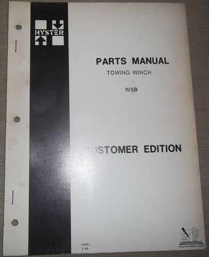 Hyster w5b towing winch parts - w5b,