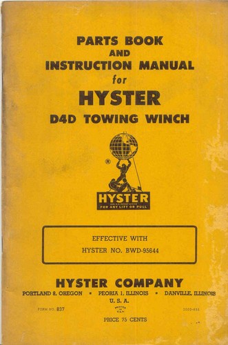 Hyster d4d towing winch - d4d,