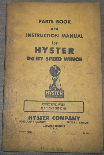 Hyster speed winch - hyster, parts